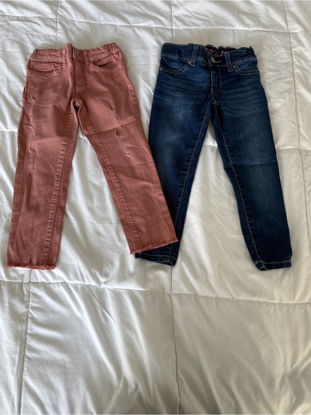 Place Girls' Two-Pack Jeans in Dusty Rose and Dark Indigo